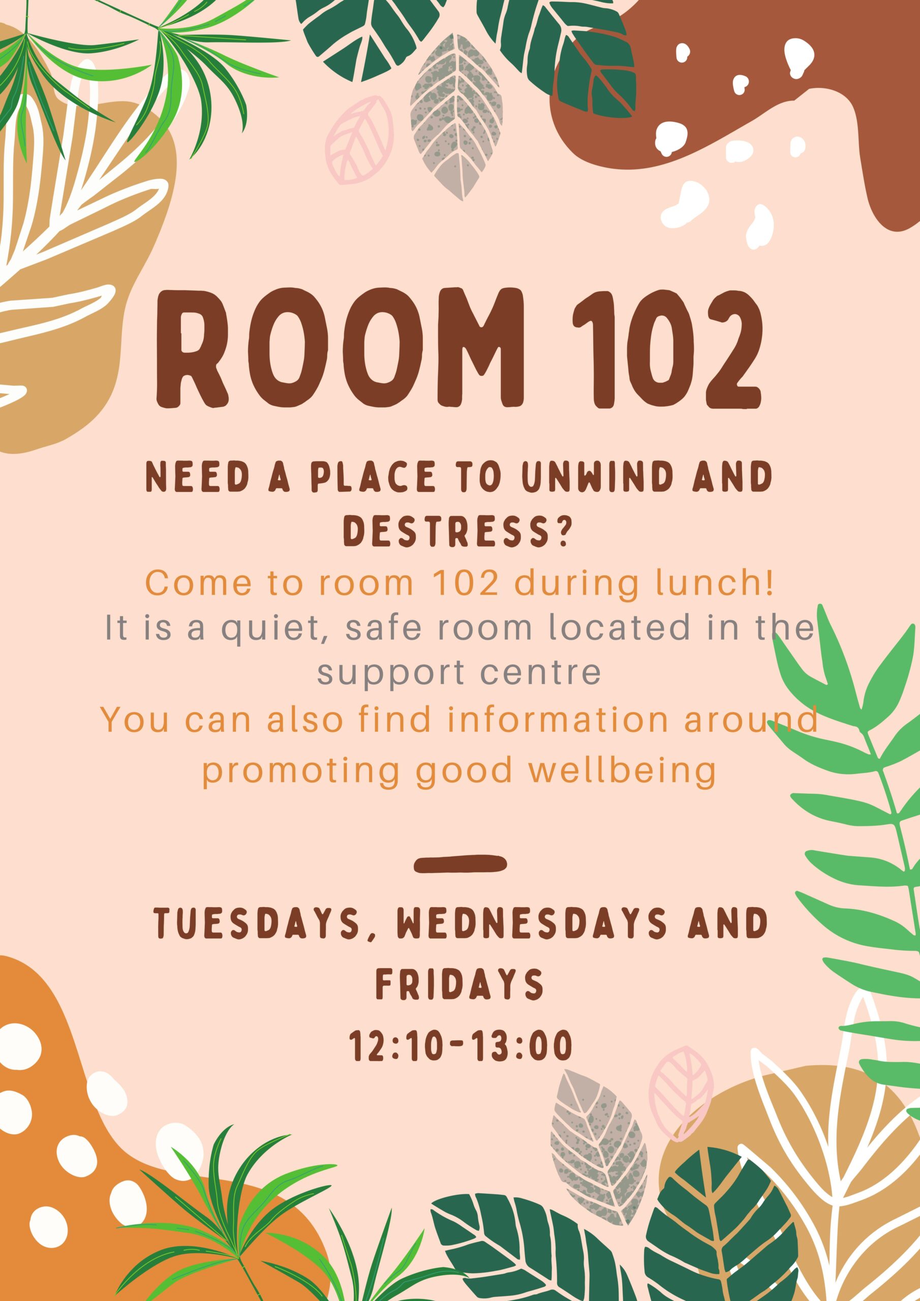 Room 102 flyer