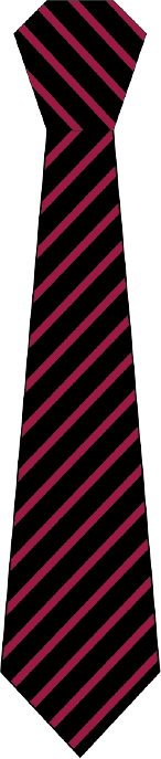 Year 9 black tie with single maroon stripe