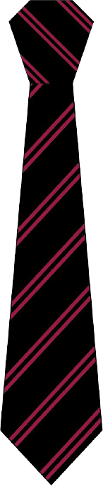 Year 10 black tie with double maroon stripe