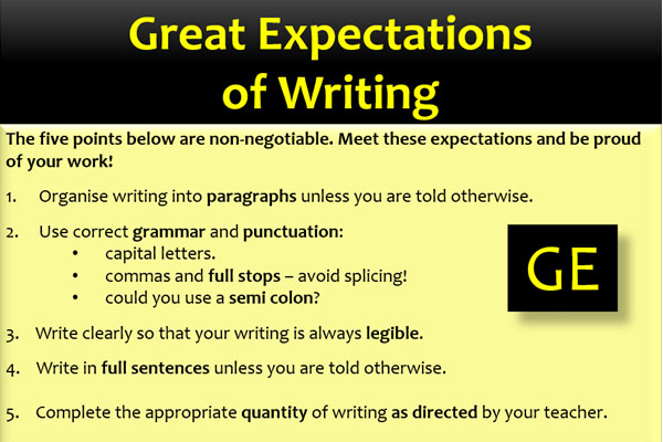 Great Expectations of Writing