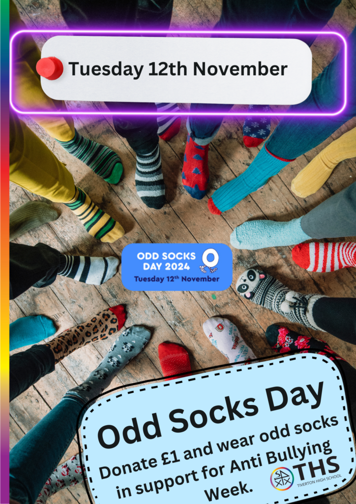 Odd socks day event. Students wearing odd socks to school to recognise anti-bullying week.