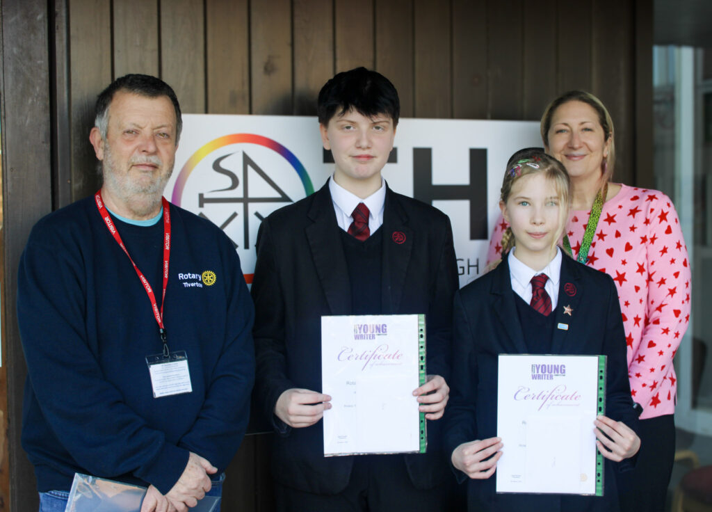 Winners of the Young Rotary competition at Tiverton High School